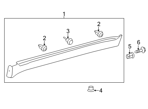 Diagram for 2015 Toyota Land Cruiser Exterior Trim - Pillars, Rocker & Floor 