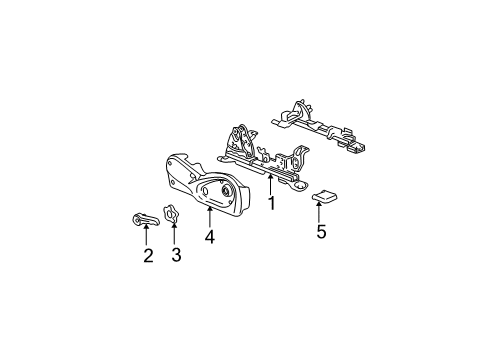 2007 GMC Envoy Tracks & Components Recliner Handle Diagram for 88949346