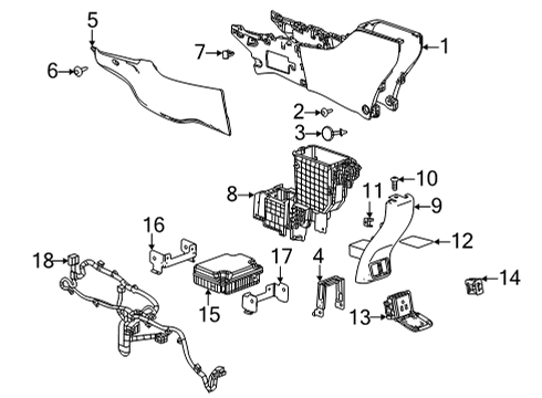 2021 Chevrolet Trailblazer Center Console Harness Diagram for 42750474