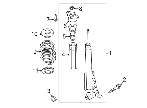 2021 Ford EcoSport Shocks & Components - Rear Shock Assembly Nut Diagram for -W708731-S442