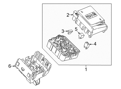 2019 Cadillac XT5 Fuse & Relay Fuse & Relay Box Diagram for 84155666