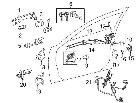 2013 Lexus ES300h Front Door Master Switch Assembly Diagram for 84040-33090