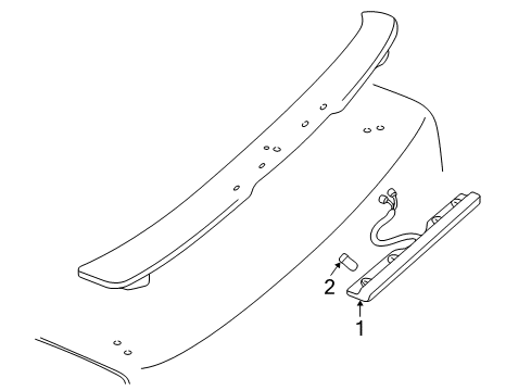 2003 Ford Taurus Bulbs High Mount Lamp Diagram for 1F1Z-13A613-AA