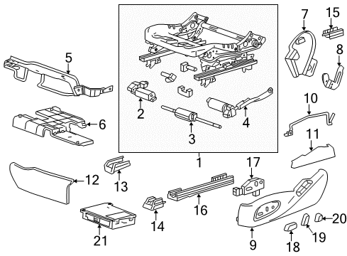 2014 Cadillac ATS Tracks & Components Front Cover Diagram for 22846840