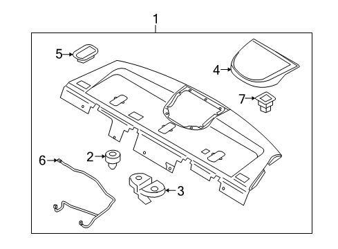2008 Kia Amanti Interior Trim - Rear Body Trim Assembly-Package Tray Diagram for 856103F09026