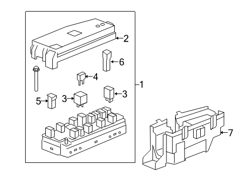 2013 Chevrolet Captiva Sport Air Conditioner Block, Body Wiring Harness Junction Diagram for 22799541