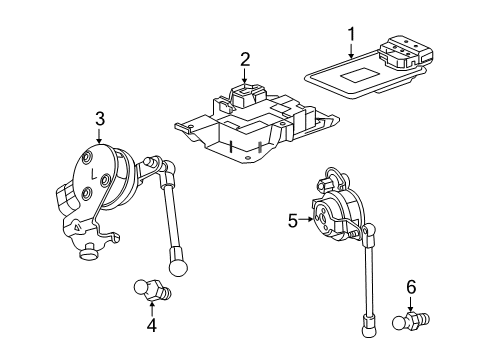 2021 Chevrolet Camaro Ride Control Module Diagram for 84214461