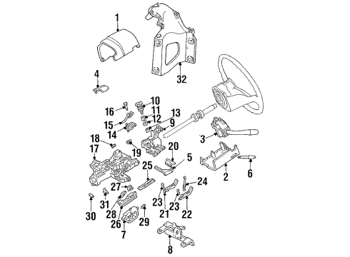 1995 Ford Bronco Switches Ignition Switch Diagram for F5TZ-11572-A