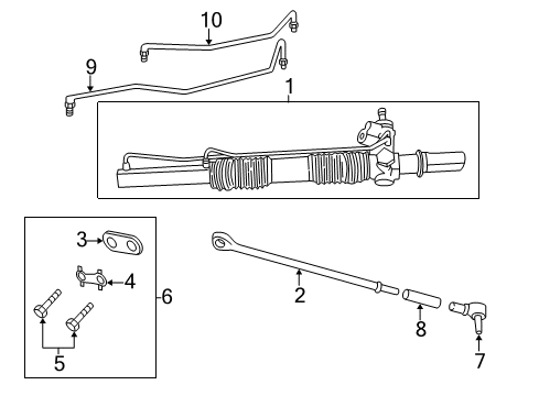 2004 Dodge Intrepid Steering Column & Wheel, Steering Gear & Linkage Tie Rod-Steering Diagram for 5017461AA