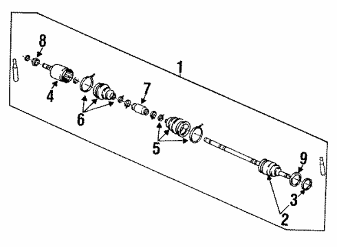 1995 Nissan Quest Front Axle & Carrier Joint Assy-Inner Diagram for 39711-0B000