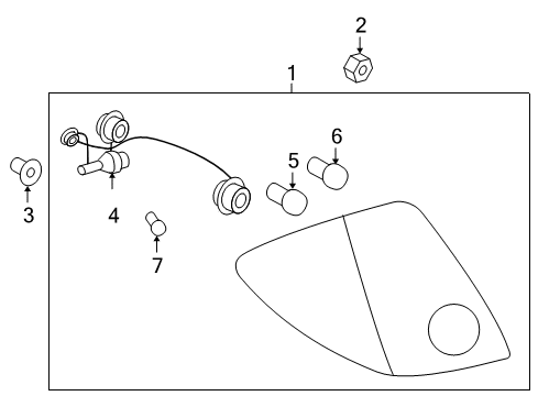 2009 Pontiac G6 Bulbs Lamp Asm-Tail Diagram for 15242808