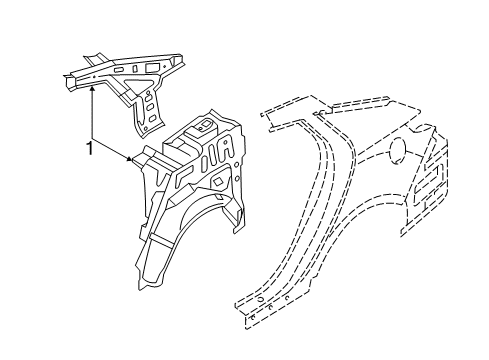 2013 Kia Optima Inner Structure - Quarter Panel Panel Assembly-Quarter Inner Diagram for 716024C500