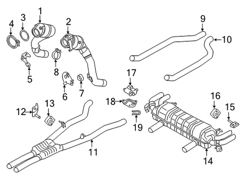 2021 BMW M850i xDrive Gran Coupe Turbocharger Left Front Pipe Diagram for 18308692989