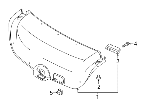 2022 Kia Forte Interior Trim - Trunk Trim Assembly-Trunk Lid Diagram for 81050M7000