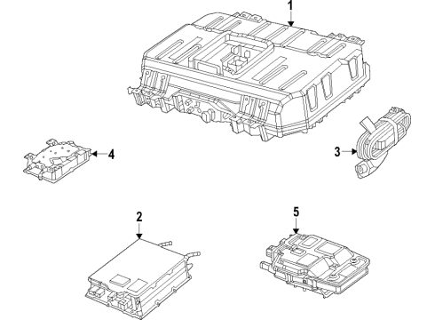 2020 Chrysler Pacifica Battery, Cooling System Auxiliary Coolant Pump Diagram for 68237836AA
