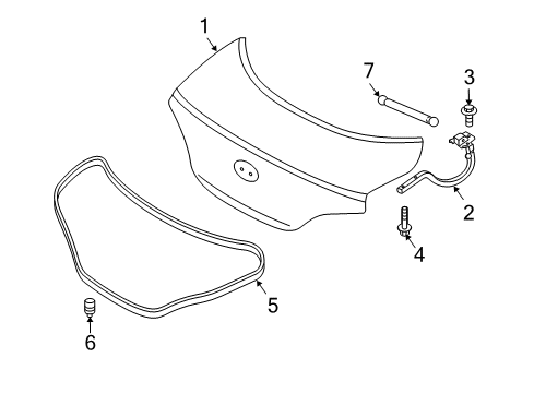 2012 Hyundai Genesis Coupe Trunk LIFTER-Trunk Lid Diagram for 81771-2M000