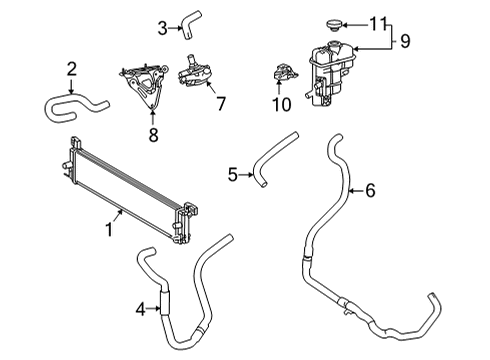 2022 Toyota Sienna Inverter Cooling Components Inverter Hose Diagram for G9225-0E010