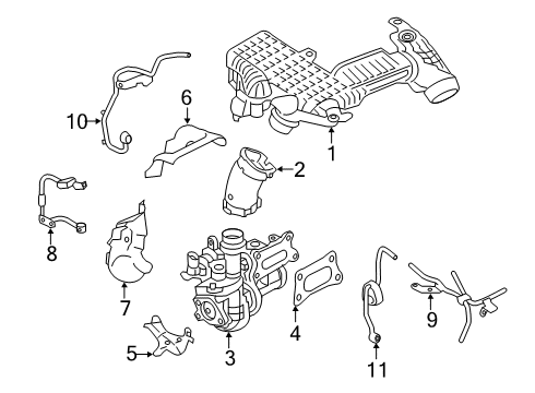 2019 Nissan Altima Turbocharger Support-Turbocharger Diagram for 144D0-5NA0A