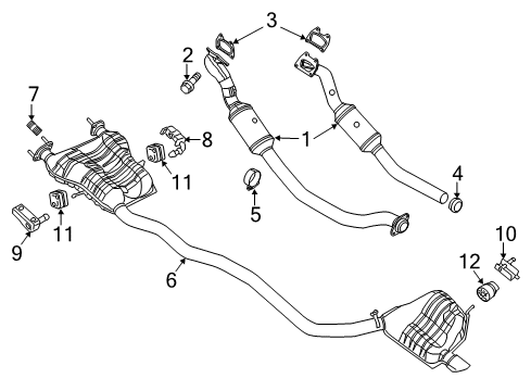 2011 Jeep Grand Cherokee Exhaust Components MUFFLER-Exhaust Diagram for 68083404AC