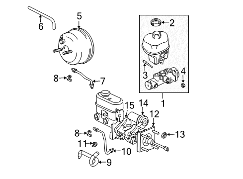 2009 Dodge Ram 3500 Dash Panel Components Hose-Brake Booster Vacuum Diagram for 55398761AI