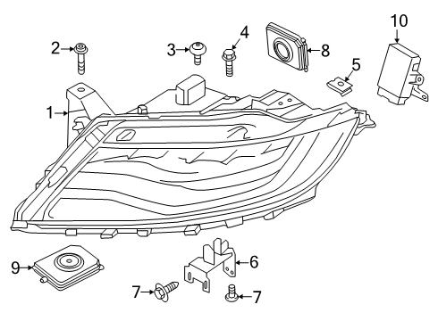 2020 Lincoln Nautilus Headlamps Control Module Diagram for HP5Z-13C788-B