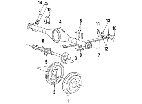 1989 Mitsubishi Mighty Max Rear Suspension BUSHING-BUSHING, Rear Suspension SPRI Diagram for MB584530