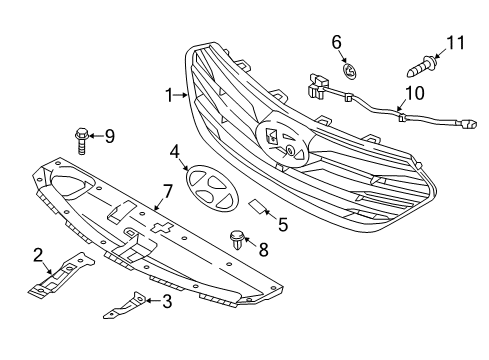 2017 Hyundai Santa Fe Sport Parking Aid Camera Assembly-Front Blind Diagram for 95780-4Z600