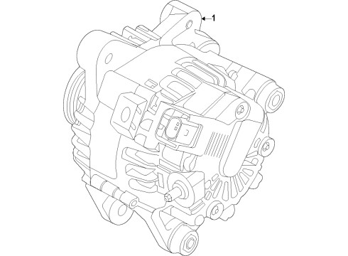 2021 Hyundai Elantra Alternator HSG ASSY-GENERATOR Diagram for 37390-03920