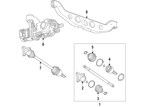 2016 Buick Encore Rear Axle, Axle Shafts & Joints, Differential, Drive Axles, Propeller Shaft Shaft Diagram for 22952049