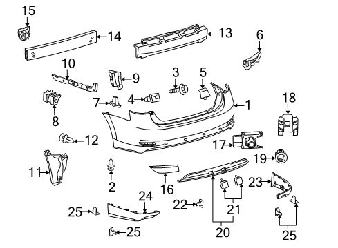 2011 Lexus HS250h Rear Bumper Sensor, Ultrasonic, NO.1 Diagram for 89341-33110-A4