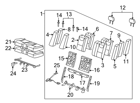 2009 Saturn Aura Rear Seat Components Cover-Rear Seat Adjuster Front Finish *Neutral Medium Diagram for 15794444