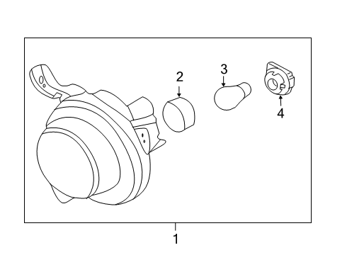 2020 Kia Forte Daytime Running Lamps Lamp Assy-Day Runnin Diagram for 92208M7050