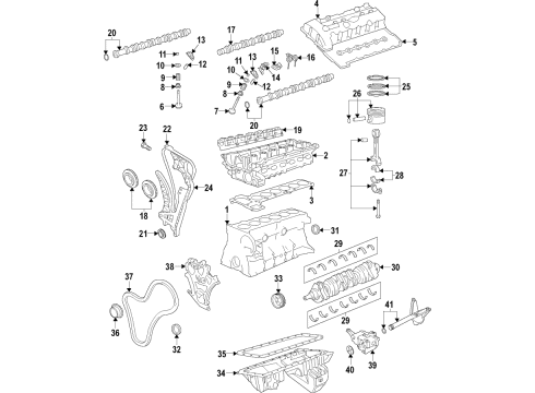 2018 BMW 640i xDrive Gran Turismo Engine Parts, Mounts, Cylinder Head & Valves, Camshaft & Timing, Variable Valve Timing, Oil Cooler, Oil Pan, Oil Pump, Balance Shafts, Crankshaft & Bearings, Pistons, Rings & Bearings Engine Mount Bracket Left Diagram for 22116861555