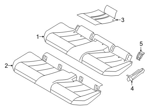 2021 BMW M340i xDrive Heated Seats FOAM RUBBER PAD, SEAT, REAR Diagram for 52207449504