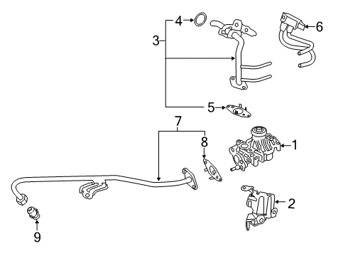 2018 Ford F-150 EGR System Pressure Feedback Sensor Diagram for JL3Z-9J433-A