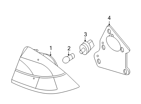 2006 Mercury Milan Bulbs Tail Lamp Diagram for 6N7Z-13404-B