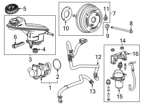 2017 Buick Encore Dash Panel Components Master Cylinder Reservoir Diagram for 95379884