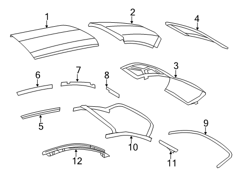 2014 Chrysler 200 Top & Components RETAINER-WEATHERSTRIP Diagram for 5076133AC