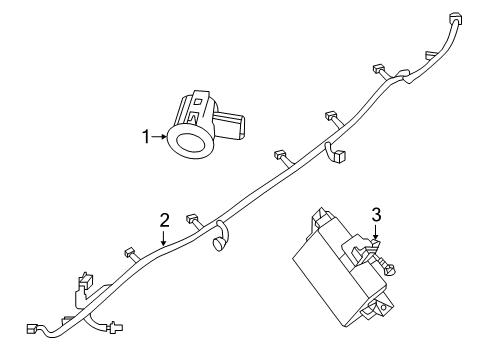 2019 Nissan Pathfinder Electrical Components Sonar Controller Assembly Diagram for 28532-9PC0A