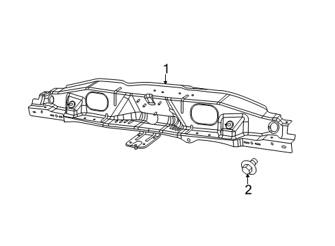 2017 Ram ProMaster 1500 Radiator Support Screw-HEXAGON FLANGE Head Diagram for 6107053AA