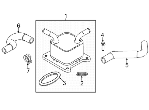 2021 Nissan Altima Oil Cooler Hose-Water, Oil Cooler Diagram for 21306-5NA0B