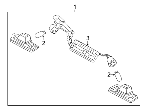 2020 Kia Telluride Bulbs Lamp Assembly-License Pl Diagram for 92501S9000