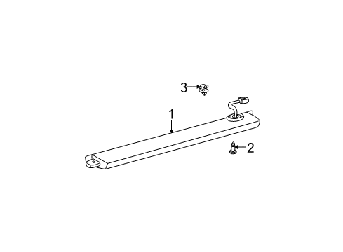 2005 Toyota Camry High Mount Lamps High Mount Lamp Screw Diagram for 90159-50255