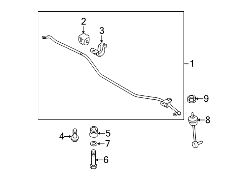 2014 Hyundai Equus Stabilizer Bar & Components - Rear Damper Assembly-Dynamic Diagram for 55499-3N150