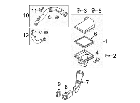 2016 BMW 640i Air Intake Air Duct Diagram for 13717605586