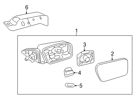 2010 Lincoln MKZ Mirrors Mirror Glass Diagram for 6H6Z-17K707-A