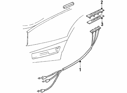 1988 Cadillac Eldorado Signal Lamps Mon Asm-Fwd Lamp Diagram for 12064208