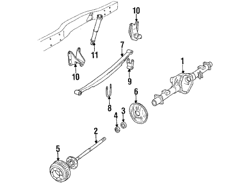 1988 GMC V2500 Suburban Rear Axle Shackle Asm-Rear Spring Diagram for 15726312