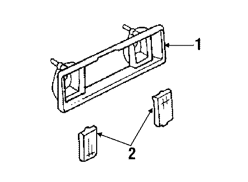 1986 Buick LeSabre Backup Lamps Lens, Back Up Lamp Diagram for 16503963