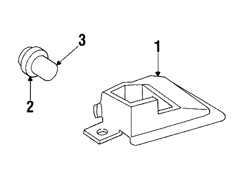 1996 Buick Park Avenue High Mount Lamps Lamp Asm-High Mount Stop Diagram for 5977374